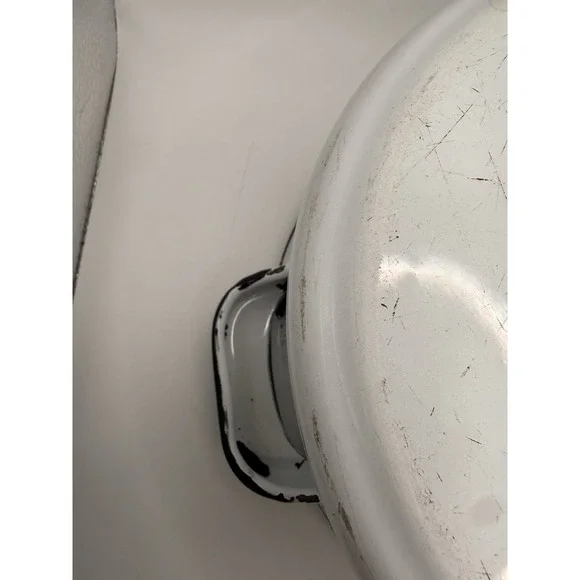 Vintage Berggren Swedish Folkart Enamelware Pot w/Lid "Denna Stuvning" Z10 - Picture 9 of 16